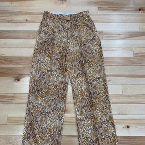 Aritzia Babaton Wide Leg Snake Skin Pants
